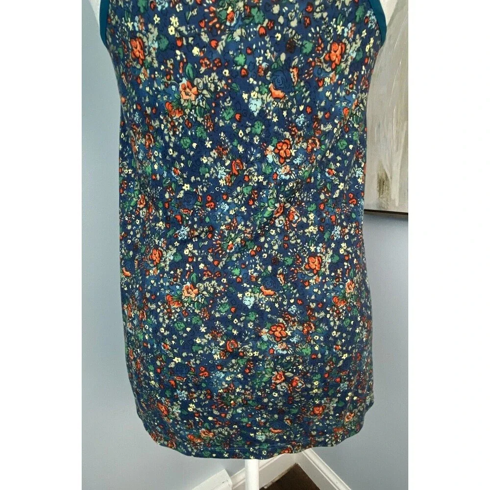 VTG Mudd Tank Top Size Small Sheer Teal Dark‎ Floral Racerback Tank 90’s Fairy